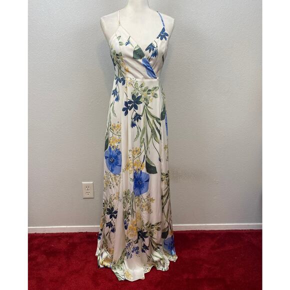 Lulus Still The One White Floral Maxi Open Back Dress - S - Pre-Owned - Picture 4 of 12